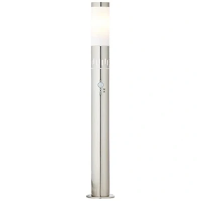 Image de Lampadaire extérieur Leigh 80cm détecteur de mouvement acier inoxydable BRILLIANT LED IP44