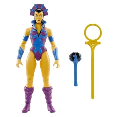 Image de Masters of the Universe Origins Démonia Figurine articulée 14 cm de la collection Cartoon, méchant avec 16 points d&#039;articulation, baguette, bâton et bande dessinée, HYD35
