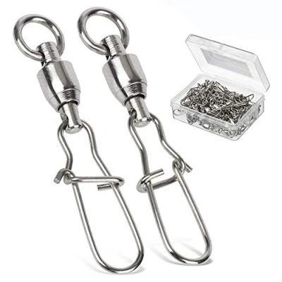 Image de 9Tong Roulement À Billes Pivot Inoxydable De Pêche avec Double Snap Lock Ligne Connecteur en Eau Douce Et Salée spinnfischen zubehör 25pcs 154lbs