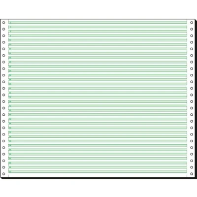 Image de SIGEL papier listing sans fin, 375 x 12&quot;, A3 vertical Simple, 60 g/m2, 1/6&quot; vert, PL Contenu: 2000