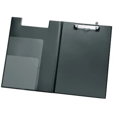 Image de Veloflex 4804980 Écritoire à pinces en PVC avec poches internes et rabats transparents Noir Format A4