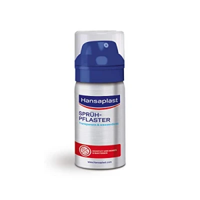 Image de Hansaplast Pansements en spray (32,5 ml), pansement transparent pour une protection invisible, imperméable et respirant les petites coupures écorchures