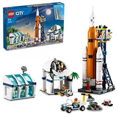 Image de LEGO City Rocket Launch Center 60351 Building Kit; NASA Inspired Space Toy for Kids Aged 7 and up (1,010 Pieces), Multicolore, (6379685)