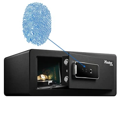 Image de Master Lock Coffre fort biométrique pour protéger les biens de valeurs, Ouverture par Empreintes Digitales, 19,5 x 43 37 cm