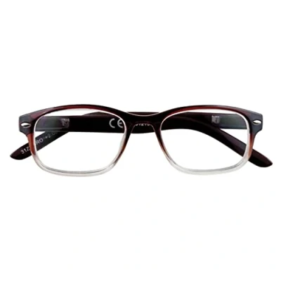 Image de Zippo Lunettes de lecture de, faite avec un cadre lignes douces, idéale pour les hommes et femmes, dioptre +1,00, couleur brune ombragée