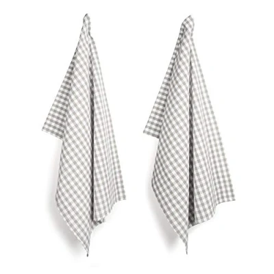 Image de Torchon FILU, Coton, Grau / Weiß (Karo), 100 % Baumwolle 4er Pack
