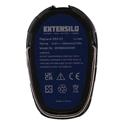 Image de EXTENSILO Batterie Remplacement pour Dremel 757 01, 855 02, 45 Outil électrique (2500 mAh, Li ION, 10,8 V)