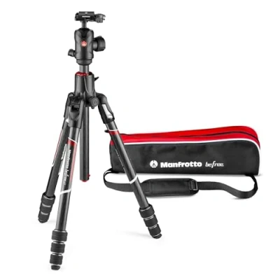 Image de Manfrotto Befree GT XPRO Trépied en Carbone,Rotule Ball Centrée 496, Fermeture Twist, Colonne 90, Plateau 200PL PRO, pour Reflex, Hybrides avec Objectifs à Longue Focale, Photo Macro, MKBFRC4GTXP BH