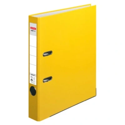 Image de Classeur A4 Herlitz 5450309 maX.file protect avec étiquettes de dos 5 cm jaune