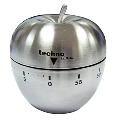Image de Technoline KZW Cour de Temps Réveil III La Pomme Argent 10 x cm
