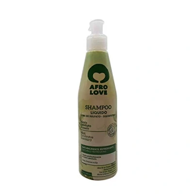 Image de Afro Love Shampooing nettoyant en profondeur sans silicone, sulfates et parabènes Pour cheveux bouclés 290 ml Avec menthe, eucalyptus romarin