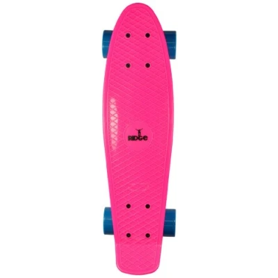 Image de Ridge Retro 27 Skateboard complet Rose/Bleu 27&quot; x 7,5&quot; 69 cm
