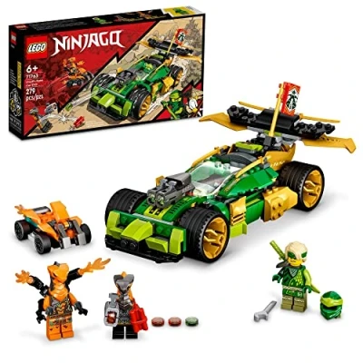 Image de LEGO NINJAGO Lloyd&#039;s Race Car EVO 71763 Kit de construction comprenant un jouet voiture Lloyd et serpent Figurines créatives pour enfants à partir 6 ans (279 pièces), Multicolore, (6371141)