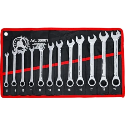Image de BGS 4196 Insert de servante d&#039;atelier 1/3: Jeu clés mixtes à cliquet 8 19 mm 12 pièces