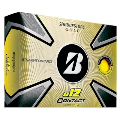 Image de Bridgestone E12 Contact Golf Balls 2023 Matte Yellow 1 Dozen, BALLES DE Jaune Mat Douzaine pour des Hommes, Yellow, One Size 3CYX6D