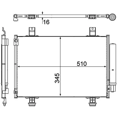Image de MAHLE ORIGINAL AC 456 000P Condenseur De Clim avec déshydrateur 510 SUZUKI: SWIFT 3