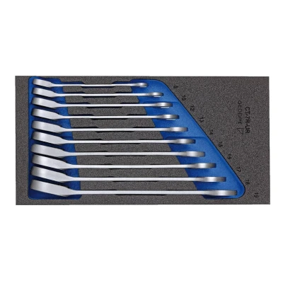 Image de GEDORE 1500 CT1 7 UR Kit de clés à fourche et polygonale cliquet Mousse synthétique