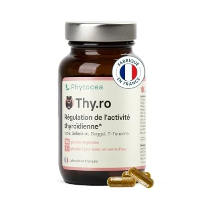 Image de Phytocea Complément Alimentaire, Régulation Optimale de la Thyroïde Iode, Selenium, Zinc, Fer, Vitamines, L Tyrosine Vegan, Extraits Végétaux BIO Complement Fabriqué en France 180 G (180)