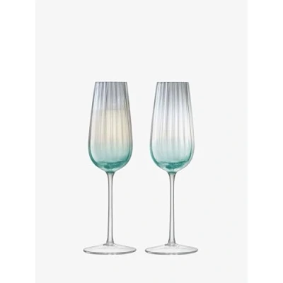 Image de LSA DU05 Lot de 2 flûtes à Champagne Dusk, 250 ml, vert/gris