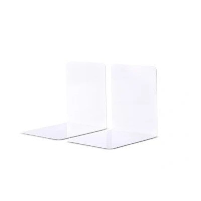 Image de MAUL Serre Livre en Métal (2 Pièces) 14 x 12 cm, Organisateur, Décoration pour le Livre, l&#039;Étagère, Bureau et la Maison, Élégant dans un design Stylé, Protège les Meubles, Blanc