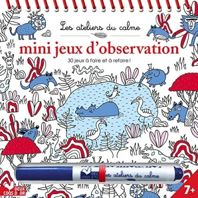 Image de Mini jeux d&#039;observation bloc à spirale avec feutre effaçable