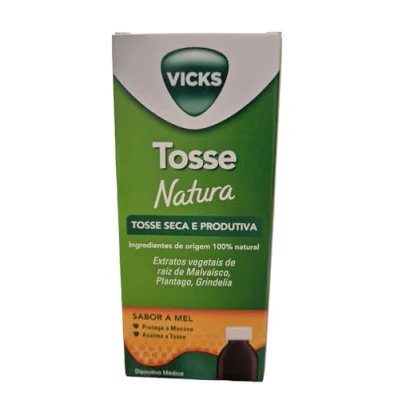 Image de Vicks Formule naturelle toux adulte, 140 ml [toux sèche et productive] [Avec extrait végétal de racine mauve, Grindelia] [100 % ingrédients d&#039;origine naturelle] [Protège la muqueuse] [Goût miel