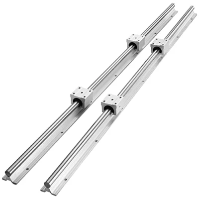 Image de Rails Linéaires VEVOR 2PCS Rail de Guidage Linéaire SBR12 1000 mm 4PCS Bloc Roulement SBR12UU