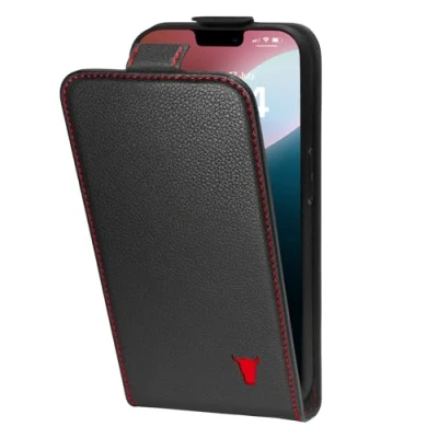 Image de TORRO Coque à Rabat Compatible avec iPhone 16e (6.1 2025) Étui en Cuir Véritable Porte Cartes (Noir)