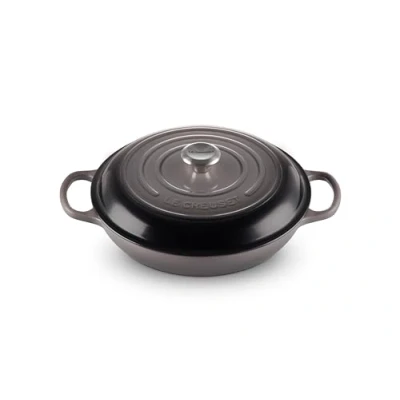 Image de Le Creuset Faitout Signature en Fonte Émaillée, Rond, 30cm, 3,2 L, 5,555 kg, Flint, 21180304442430