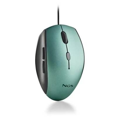 Image de NGS Moth Ice Souris d’Ordinateur Optique Filaire USB avec 5 Boutons Silencieux et Défilement, Ergonomique, 800/1200/1600 DPI Dimmable, Glace