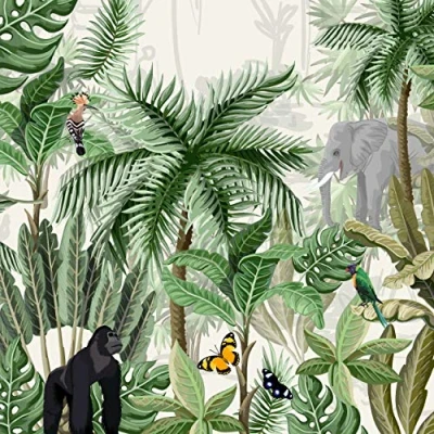 Image de Lot de 20 serviettes table en forme jungle africaine Gorilla