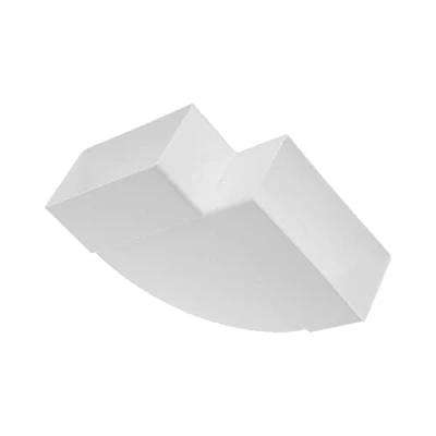 Image de 110 x 55 mm / 11 5,5 cm Coude de conduit rectangulaire horizontal pour raccord tuyau Angle : 90 Système ventilation, chauffage et refroidissement Élément ventilation espaces