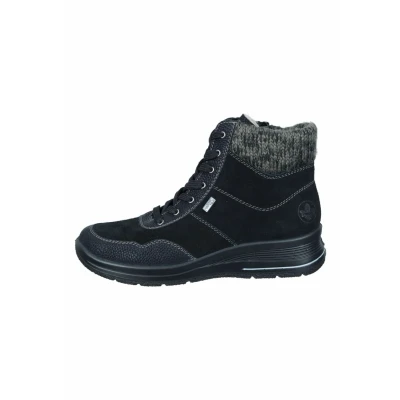Image de Rieker Bottines compensées, Femme, Taille: 41, schwarz anthrazit Suède