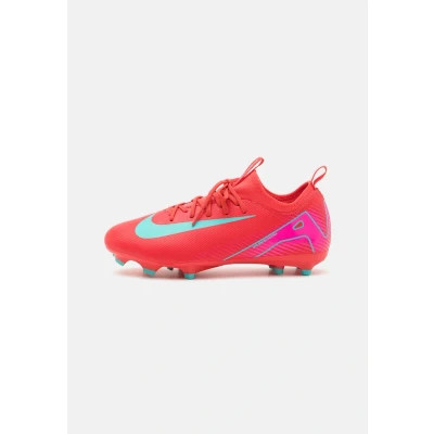 Image de Nike Performance JR ZOOM Vapor 16 Academy FG/MG Unisex Chaussures de foot à crampons pour enfants, Taille: 35, Ember glow/aurora green