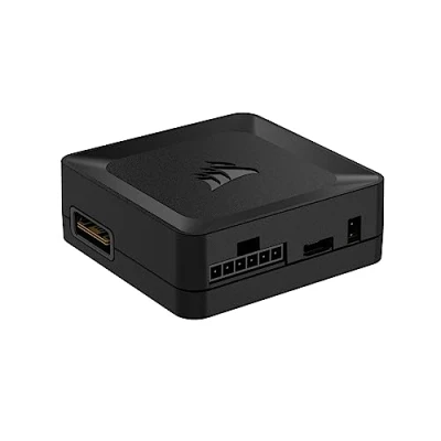 Image de Corsair iCUE Link Hub de Système Relie Jusqu’à 14 Périphériques Réduit L’encombrement des Câbles Conception à Câble Unique Innovante Noir