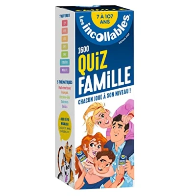Image de Les incollables Quiz famille De 7 à 107 ans: 1 600 questions réponses par réviser en 4 éventails Livre d’occasion Bon