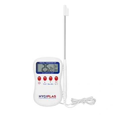 Image de Hygiplas F338 Thermomètre alimentaire numériqueà tige multiple Blanc