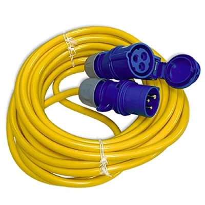 Image de CEE Câble Camping 10m blindé K35 AT N07V3V3 F 3G2,5 IP44 3x2,5 mm 230V 16A de rallonge Jaune Car Prise Femelle