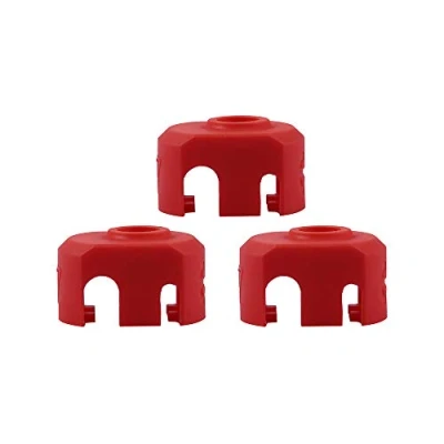 Image de Lot de 3 caches en silicone pour tête d’extrusion/bloc chauffant Dragonfly BMS et BMO (3 couvercles rouge)
