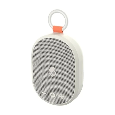 Image de Skullcandy Kilo Wireless Enceinte Bluetooth Portable, Étanchéité IPX7, 24 Heures d’Autonomie, Stéréo True Wireless, Clips Intégrés pour se Déplacer et Utiliser en Extérieur Bone/Orange