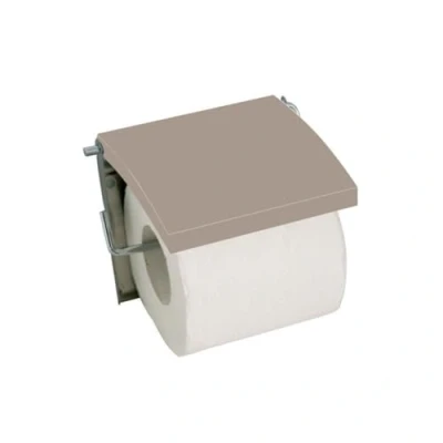 Image de MSV Porte Rouleau Papier WC Mural MDF &amp; INOX Beige