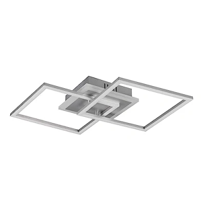 Image de Reality, Plafonnier, Venida incl. 1 x LED,SMD,25,0 Watt,3000K,3000 Lm. Corps: Métal, Titane L:57,5cm, L:35,0cm, H:7,5cm