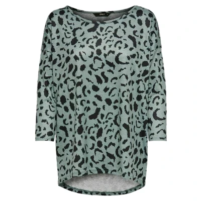 Image de Only Femme Onlelcos 4/5 Aop Top Jrs Noos Sweater, Vert Chinois., S EU