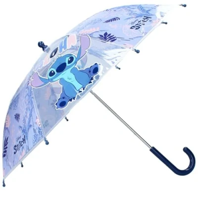 Image de Bâton Parapluie Disney Stitch bleu &amp; transparent Enfant