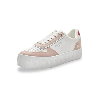 Image de TERRE DE MARINS Femme TREVISE Basket, Blanc Rose, 38 EU