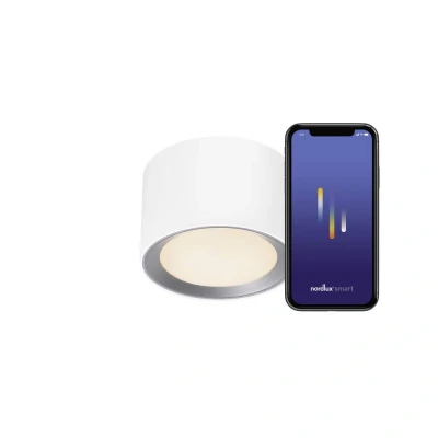 Image de Plafonnier LED Nordlux Landon Smart 2110840101 N/A Puissance: 8 W de blanc chaud à froid