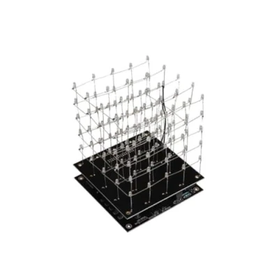 Image de Whadda Kit de soudage et programmation éducatif, cube LED 3D, 125 blanches, 5 x
