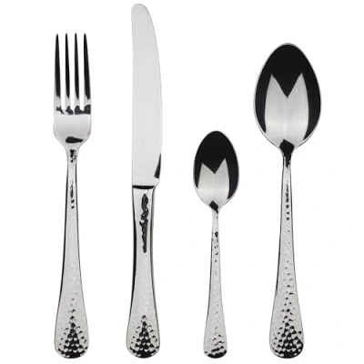 Image de Bergner Eiffell Le Jeu Complet 24 Couvre 6 cuillères Supports à thé Couteaux fabriqués en Acier Inoxydable résistant Finition macte tirée Facile Laver