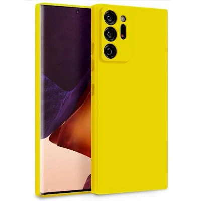 Image de MyGadget Coque pour Samsung Galaxy Note 20 Ultra Case TPU Souple &amp; Soft Doublure Microfibre Cover Protection Extra Fine Légère Jaune