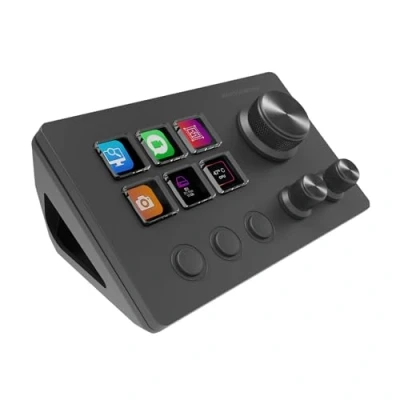 Image de MARSGAMING MSD Two, Control Deck Compact, 6 Touches LCD Personnalisables + 3 Boutons, Molettes Multifonctions, Slim Ergonomique, Logiciel Contrôle et Plug ins, Windows MacOS, Noir